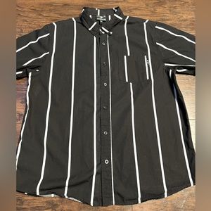 Y2K LRG Lifted Research Group Button Up Shirt Men Size Large Short Sleeve Rare